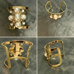 EUC Juicy Couture Cuff Bracelet w/ Faux Pearl